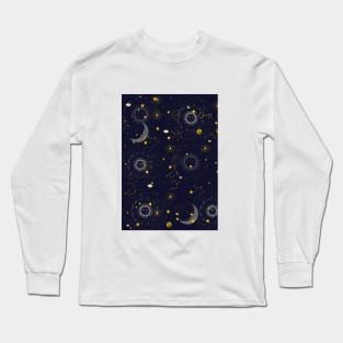 galaxy space art pattern cute milky way Long Sleeve T-Shirt